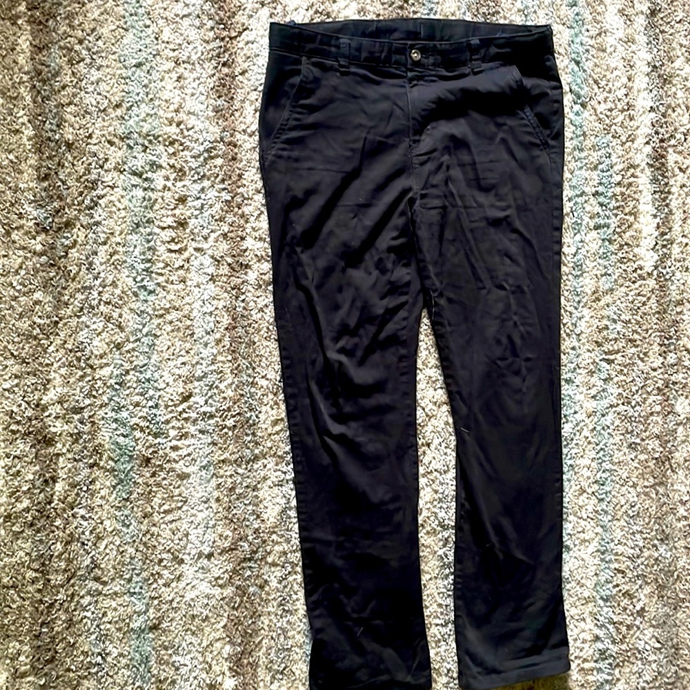 Chaps Black Khakis